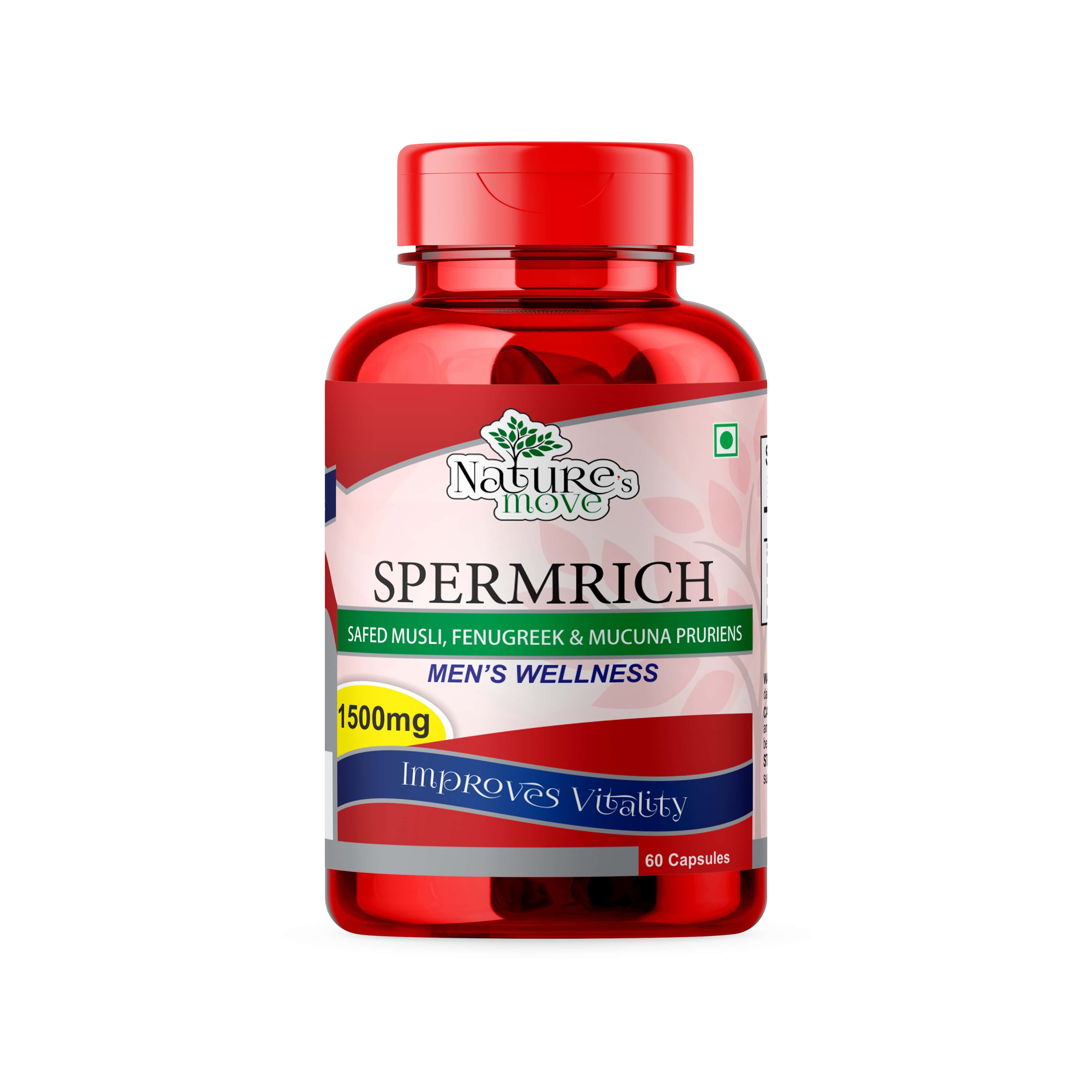 Spermrich | Safed Musli | Fenugreek Seed | Kapikachhu 1500mg